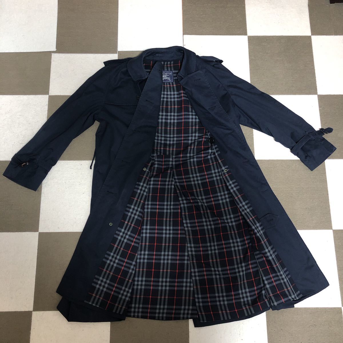 バーバリー ステンカラーコート BURBERRY 比翼仕立て ロングステン 