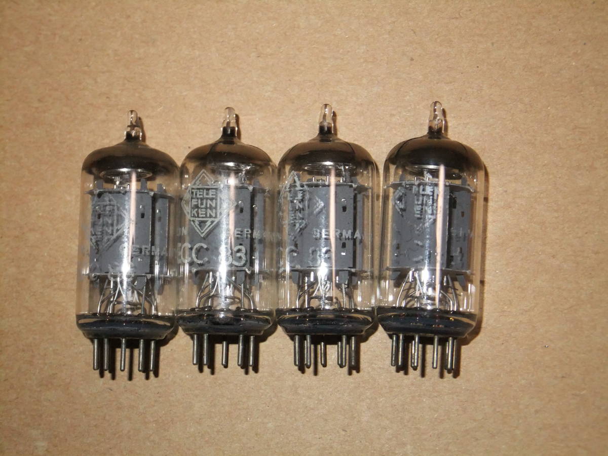 TELEFUNKEN ECC83 4本 TELEFUNKEN 真空管 4本 #4 Bottom 公式通販