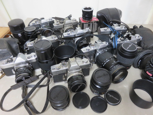 139☆ミノルタ SRT SUPER/ROKKOR 3.5 135/SRT101/SR-7/SR-1/SIGMA APO MACRO 70-300/4.5 200/TEFNON/2.5 100/ジャンク扱 カメラ レンズ 1円 SRT SUPER 外観レビュー ブラックボディ 6728●● Works