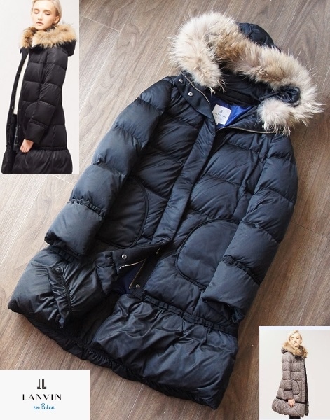 【新作登場，セール】 LANVIN en Bleuランバンオンブルー/デザインダウンコート(女性用)｜売買されたオークション情報、yahooの商品情報をアーカイブ公開 - オークファン 女性用