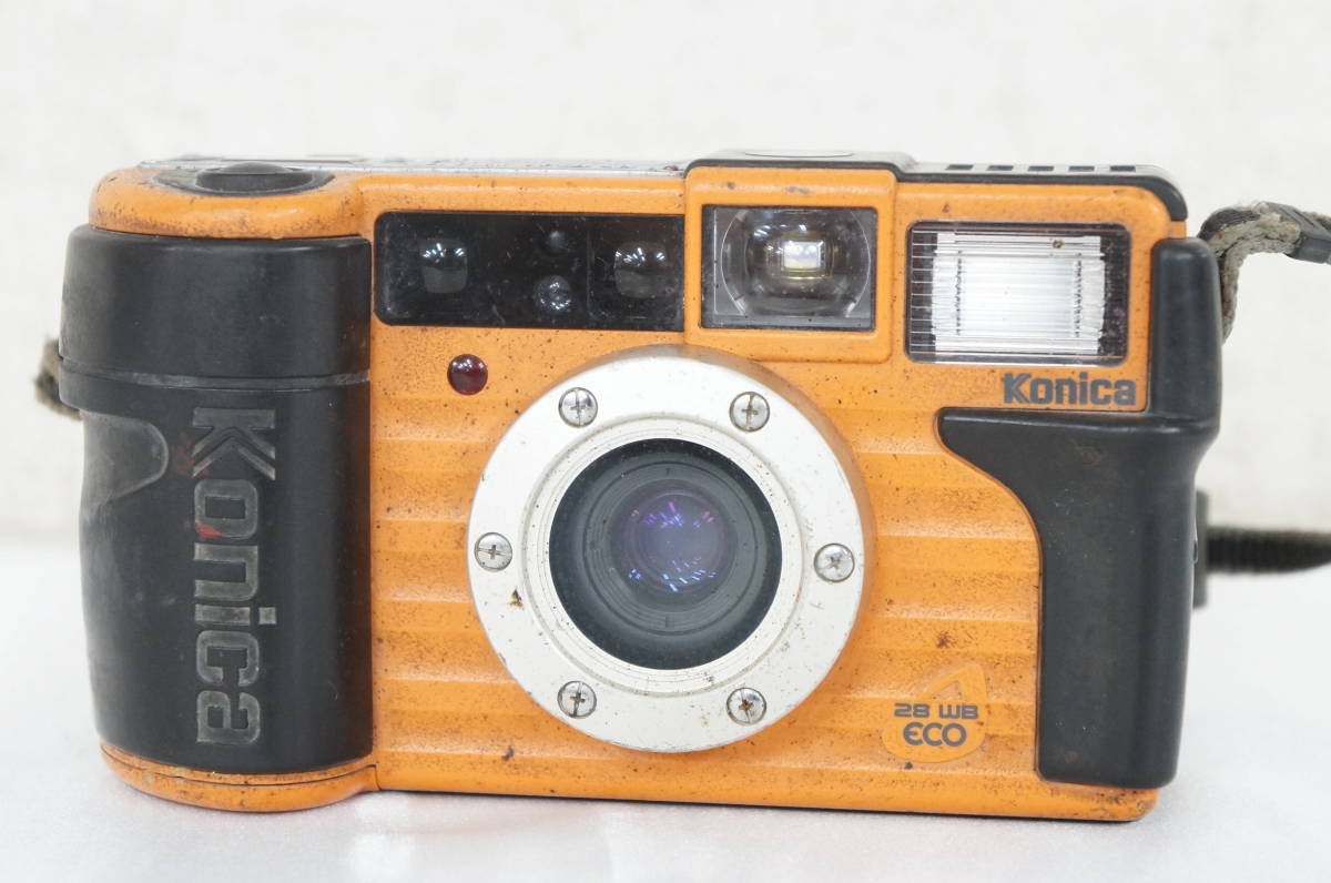 Konica コニカ 現場監督 28WB ECO オレンジ コンパクトフィルムカメラ