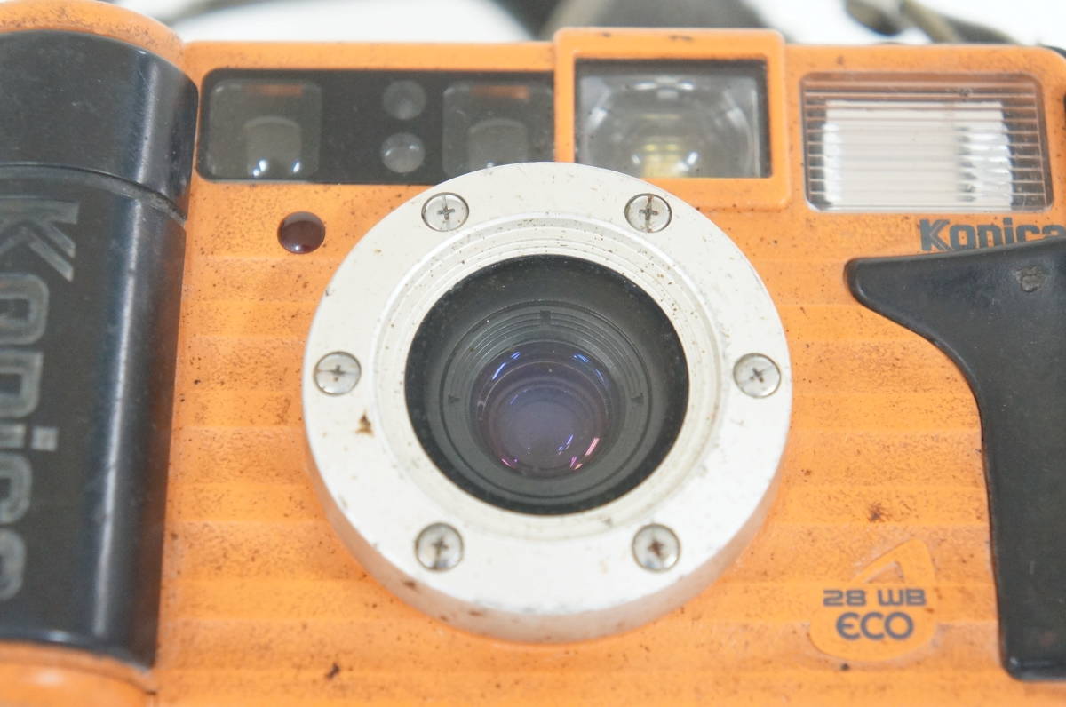 Konica コニカ 現場監督 28WB ECO オレンジ コンパクトフィルムカメラ