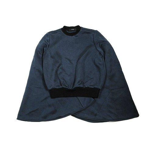 ELLERY 美品 ELLERY スウェット トレーナー クルーネック 長袖 フレアスリーブ スレートブルー サイズXXS トップス レディース F9003