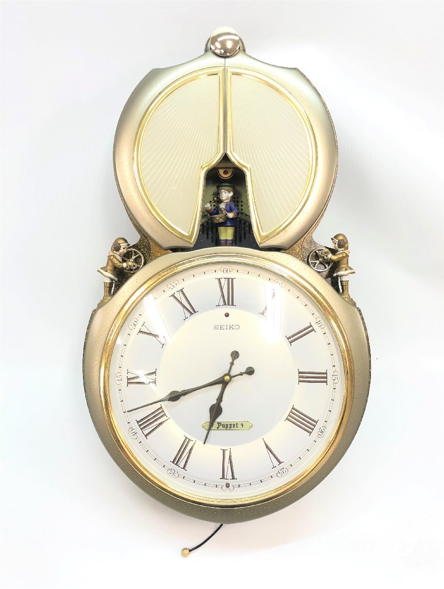 1円～ SEIKO PUPPET セイコー パペット RE515B からくり時計 掛け時計