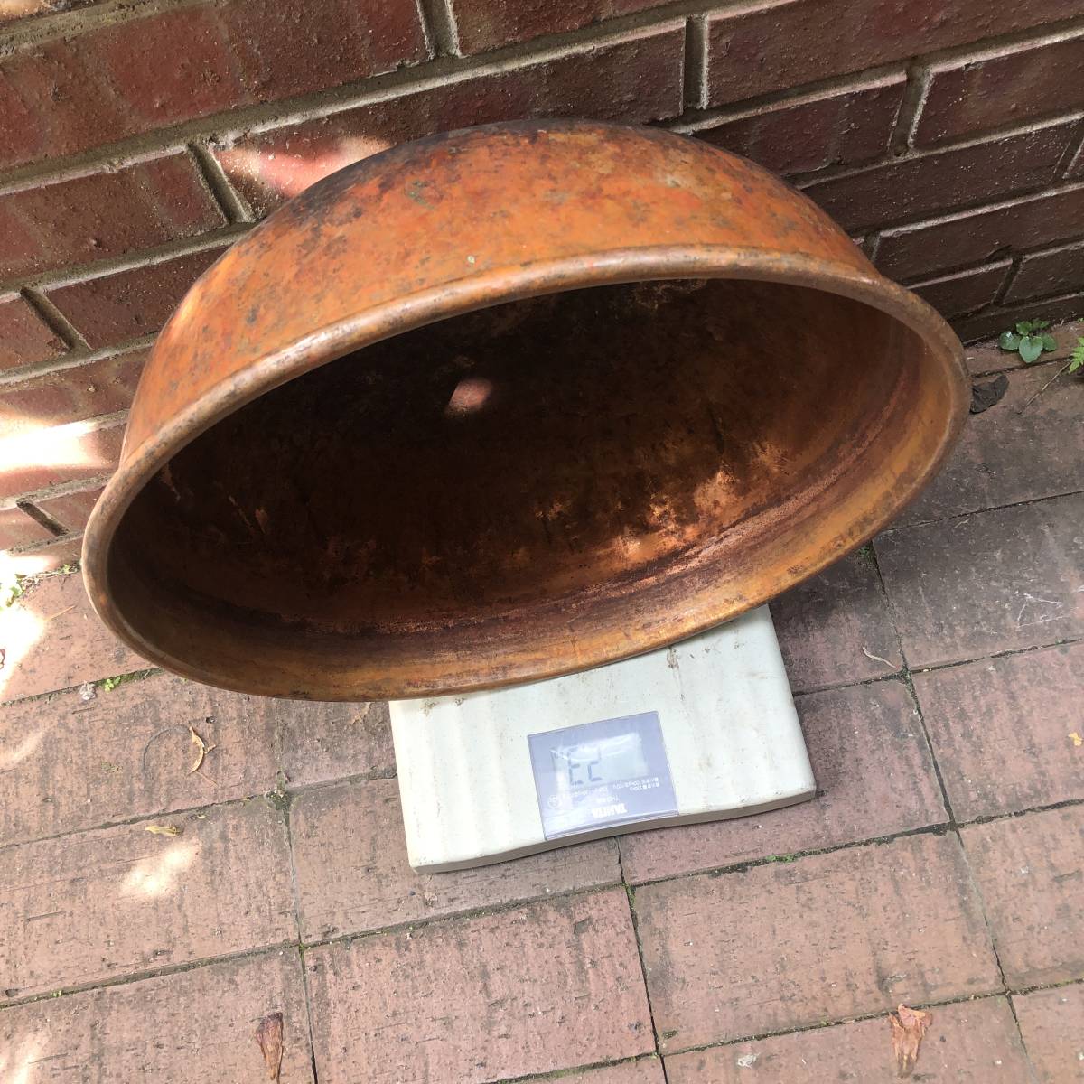 銅鍋 - さわり鍋 中古 和菓子屋から 業務 煮炊き撹拌釜 あん練り釜 62cm