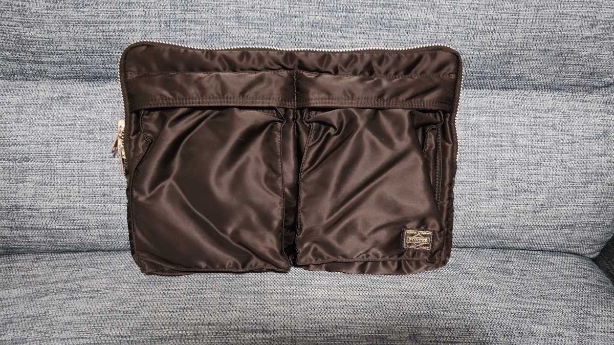 ポーター PORTER タンカー ドキュメントケース クラッチ ブラック 中古 