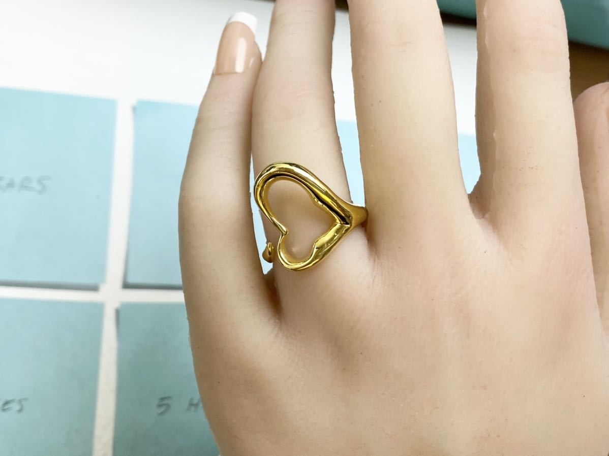 Tiffany＆Co. ティファニー オープンハート リング 指輪 ゴールド GOLD
