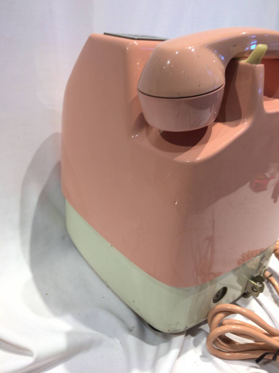 □7811□昭和レトロ 公衆電話 ピンク電話 田村電機製作所 ダイヤル式