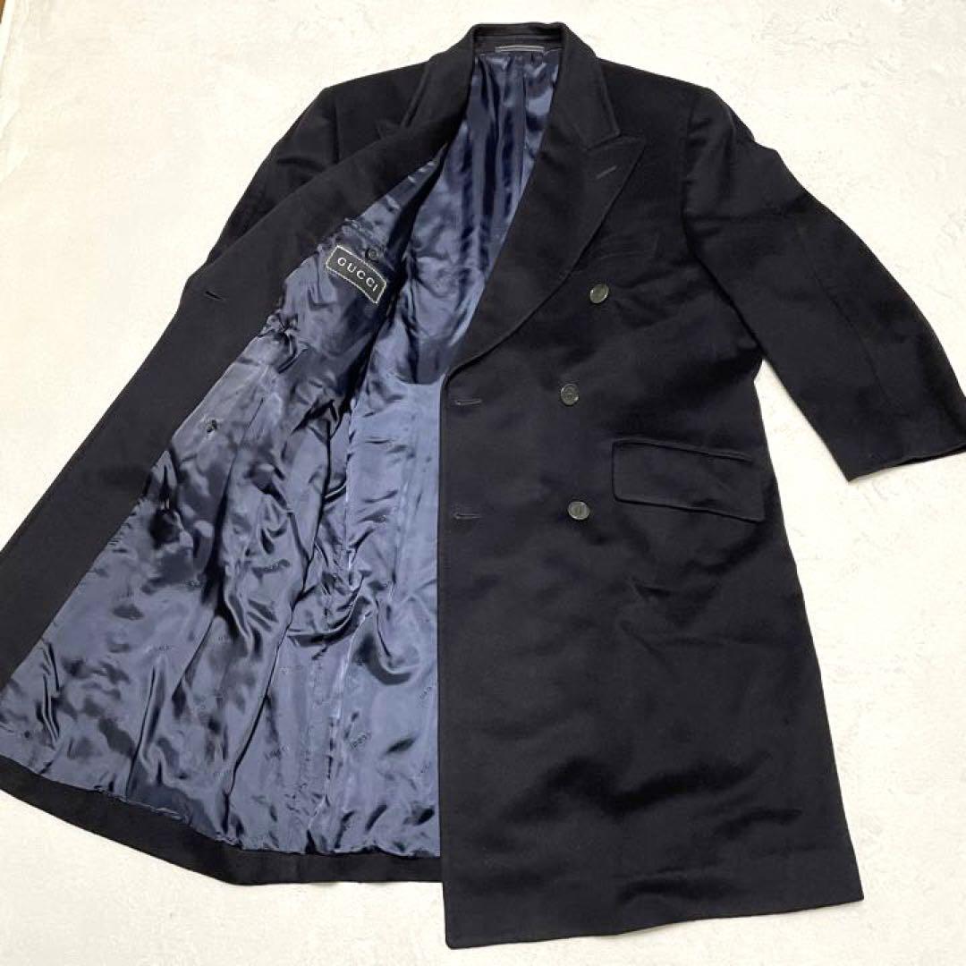 極美品 グッチ100%カシミヤ ブラックコート 【公式通販】