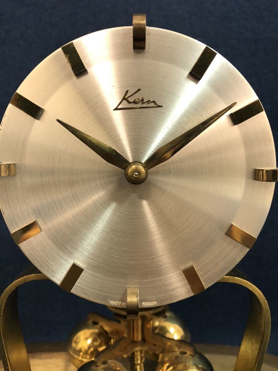 アンティーク 置き時計 ドイツ製 KERN GERMANY ガラスドーム 置時計