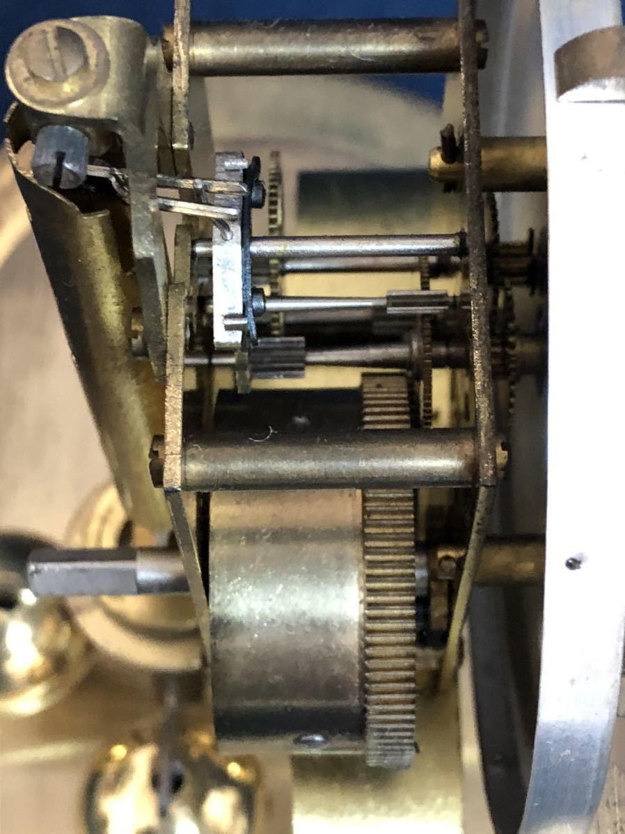 アンティーク 置き時計 ドイツ製 KERN GERMANY ガラスドーム 置時計