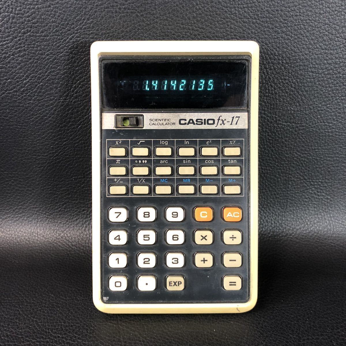 カシオ 蛍光表示管 関数電卓 fx-17 動作良品 CASIO 昭和 レトロ