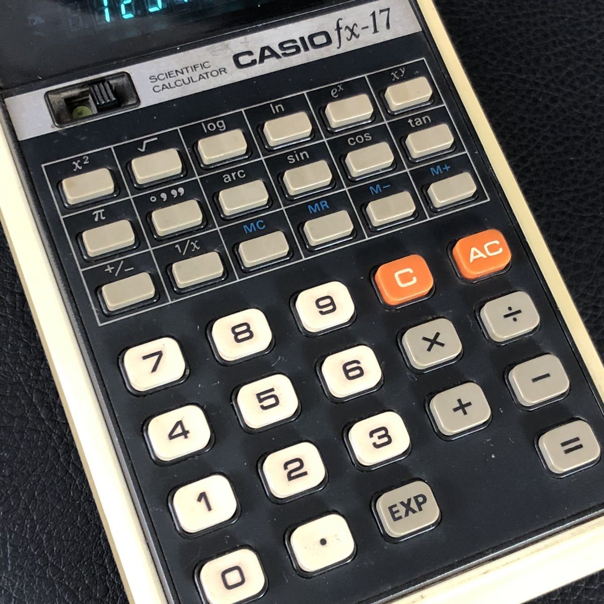 カシオ 蛍光表示管 関数電卓 fx-17 動作良品 CASIO 昭和 レトロ