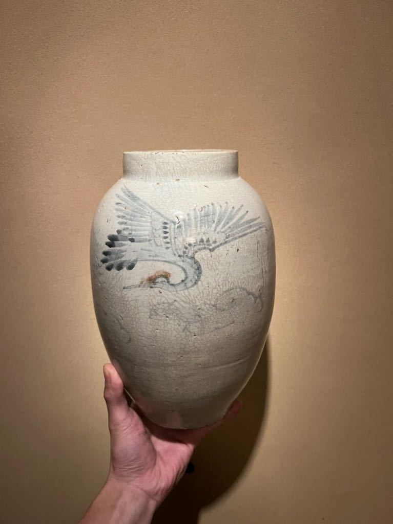 高品質，低価 【 李朝 辰砂染付壺 】 高麗青磁 分院 古伊万里 古