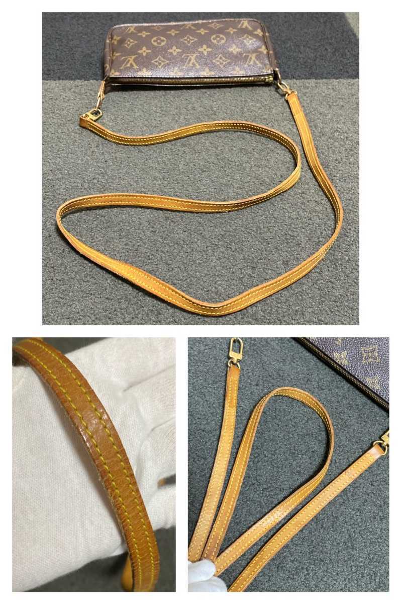 現状ジャンク品　LOUIS VUITTON ルイヴィトン モノグラム アクセソワール アクセサリーポーチ　ショルダー M51980　【J18134】 LOUIS VUITTON ルイヴィトン 2026年最新Yahoo モノグラムナイル 現状渡し