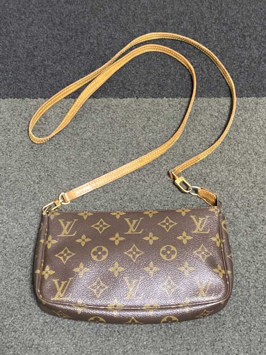 現状ジャンク品　LOUIS VUITTON ルイヴィトン モノグラム アクセソワール アクセサリーポーチ　ショルダー M51980　【J18134】 LOUIS VUITTON ルイヴィトン 2026年最新Yahoo モノグラムナイル 現状渡し