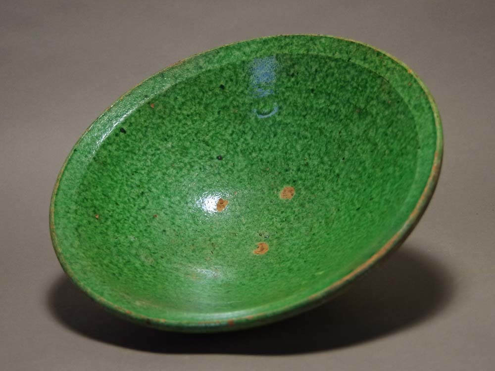 時代緑釉パキスタン土器大鉢イスラム古陶器大皿西洋陶器コレクター蔵古