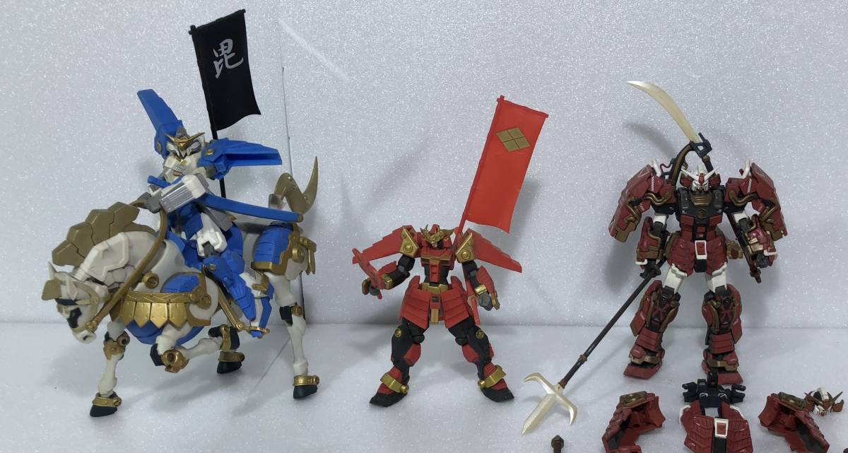 ■完成品 GFF 真武者頑駄無 / バンプレスト 騎馬武者伝 リアルタイプフィギュア 信玄頑駄無 謙信頑駄