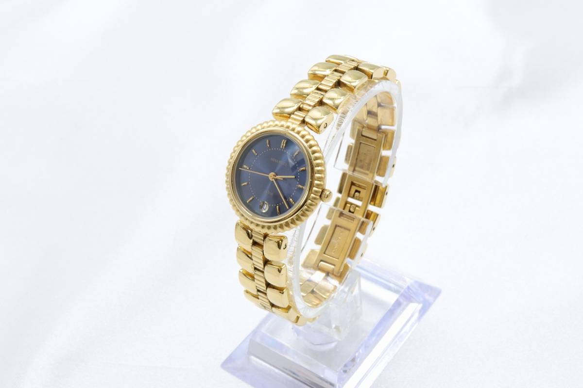 【W17-89】動作品 電池交換済 NINA RICCI ニナリッチ 腕時計 D952 レディース【送料全国一律185円】