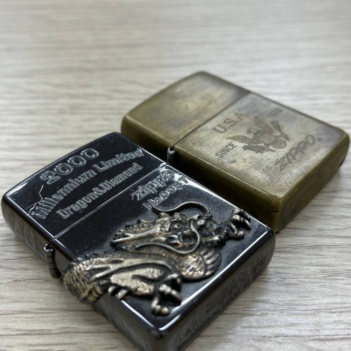 ZIPPO ジッポ 2点おまとめ 2000 Millennium Limited Dragon＆Diamond 
