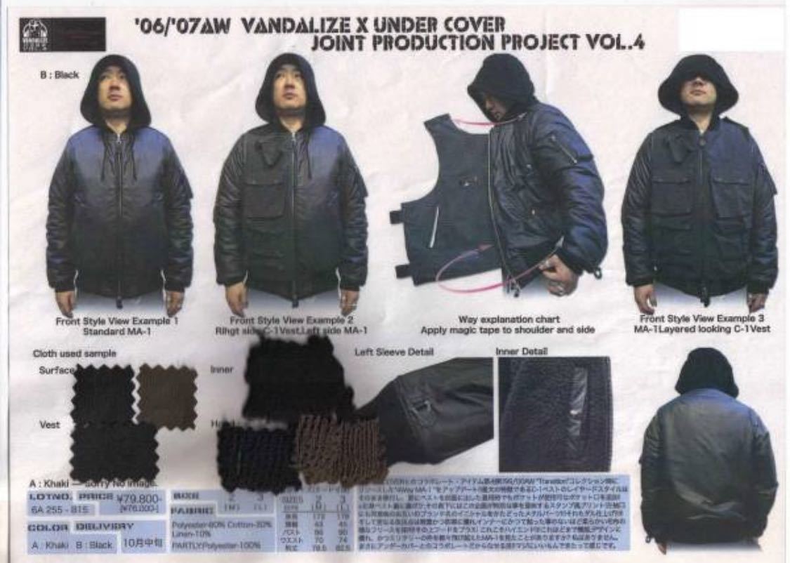 超希少 undercover × vandalize 名作コラボアイテム ボンバー 