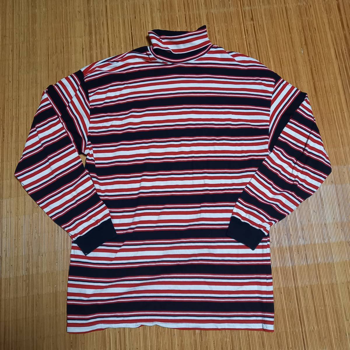 90's 旧タグ オールドギャップ GAP タートルネック ボーダー柄 長袖T