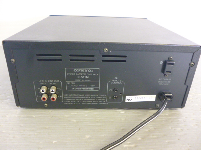 ONKYO オンキョー K-511M カセットデッキ ONKYO K-511THM カセット