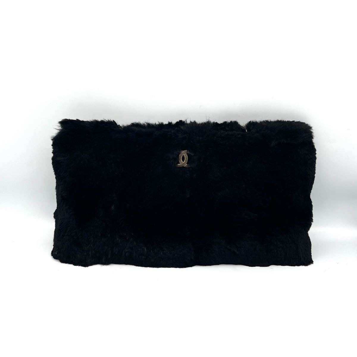 1円 良品 CHANEL シャネル ミンク ファー チェーン トート ハンド 