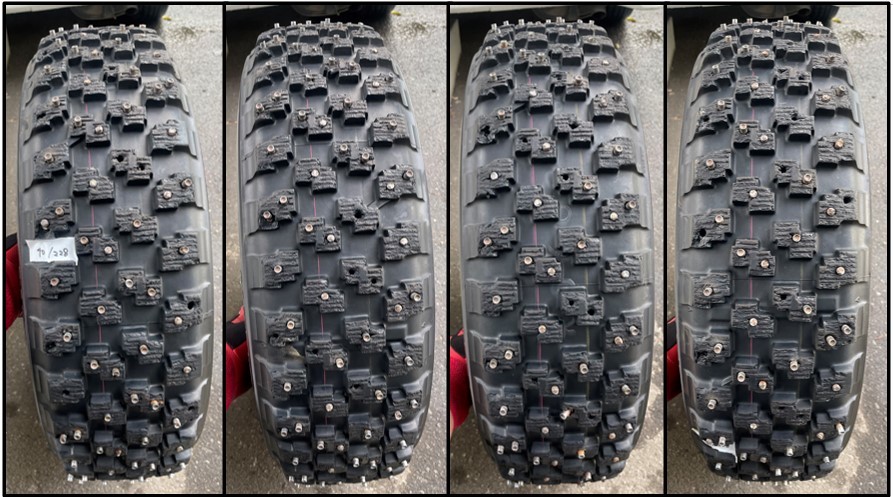 ADVAN MT-14 フルピンスパイクタイヤ 195-65-15 2本 ホイール付 