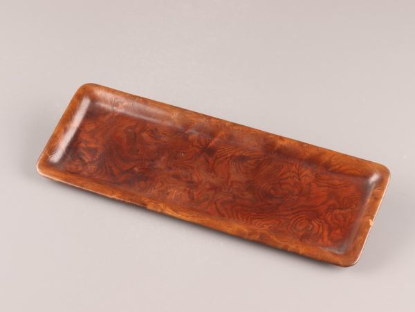 煎茶道具 時代木彫 芦水 肥松 刳り貫き 煎茶盆 時代物 極上品 初