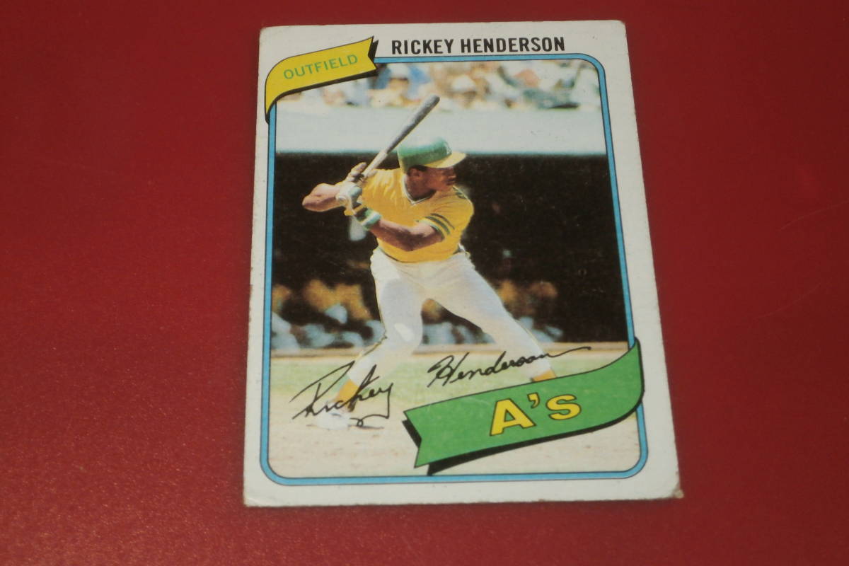 1980 TOPPS #482 リッキーヘンダーソン RC ルーキーカード 【公式通販】