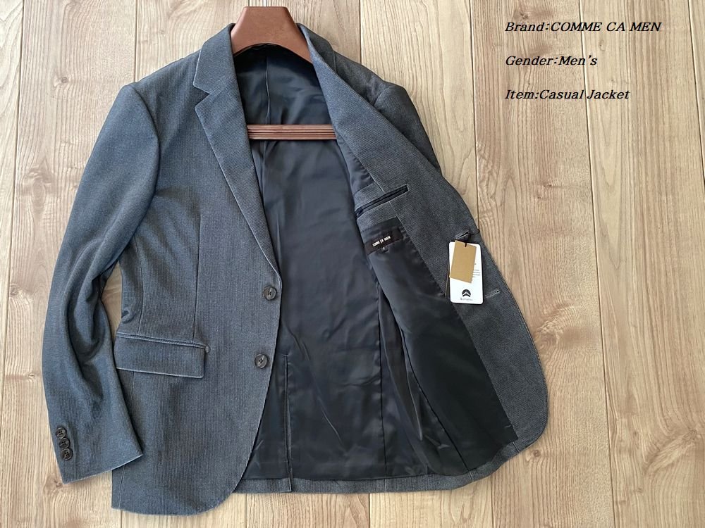 赤字超特価，セール COMME CA MEN コムサメン MONALISA/モナリザツイードプリント ジャケット 04グレー Sサイズ 15JR02 定価42 900円(テーラードジャケット、ブレザー)｜売買されたオークション情報、yahooの商品情報をア 男性用