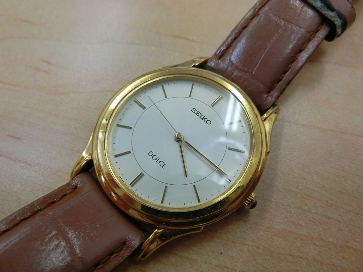 ⑤ SEIKO セイコー ドルチェ 5E31-7A40 クオーツ メンズ腕時計 稼働品 