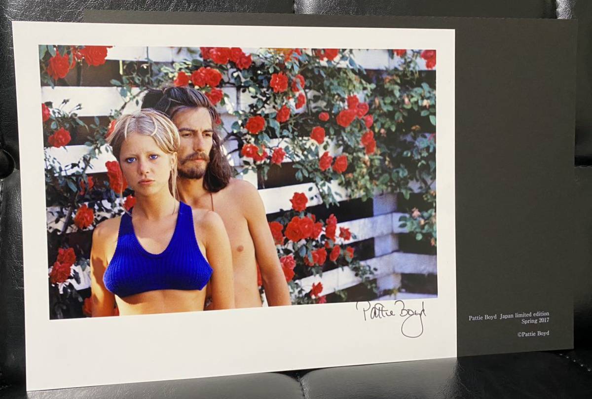 得価，定番人気 パティボイド(Patti Boyd)直筆サイン入り写真、署名