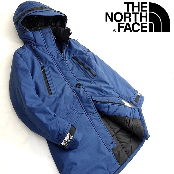 ■THE NORTH FACE ノースフェイス 定価3.2万 冬物 高機能HYVENT搭載 ダブルジップ 中綿 コート ジャケット HG81 NAV 80/XS ▲052▼kkf1586e