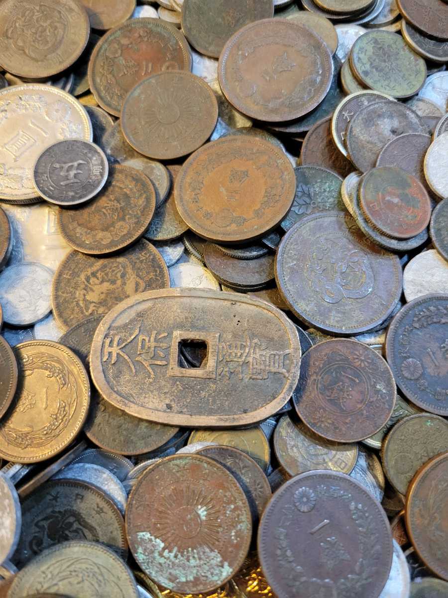 0442 1円～ 7.74kg 日本古銭各種大量おまとめ 状態の良くない古銭お