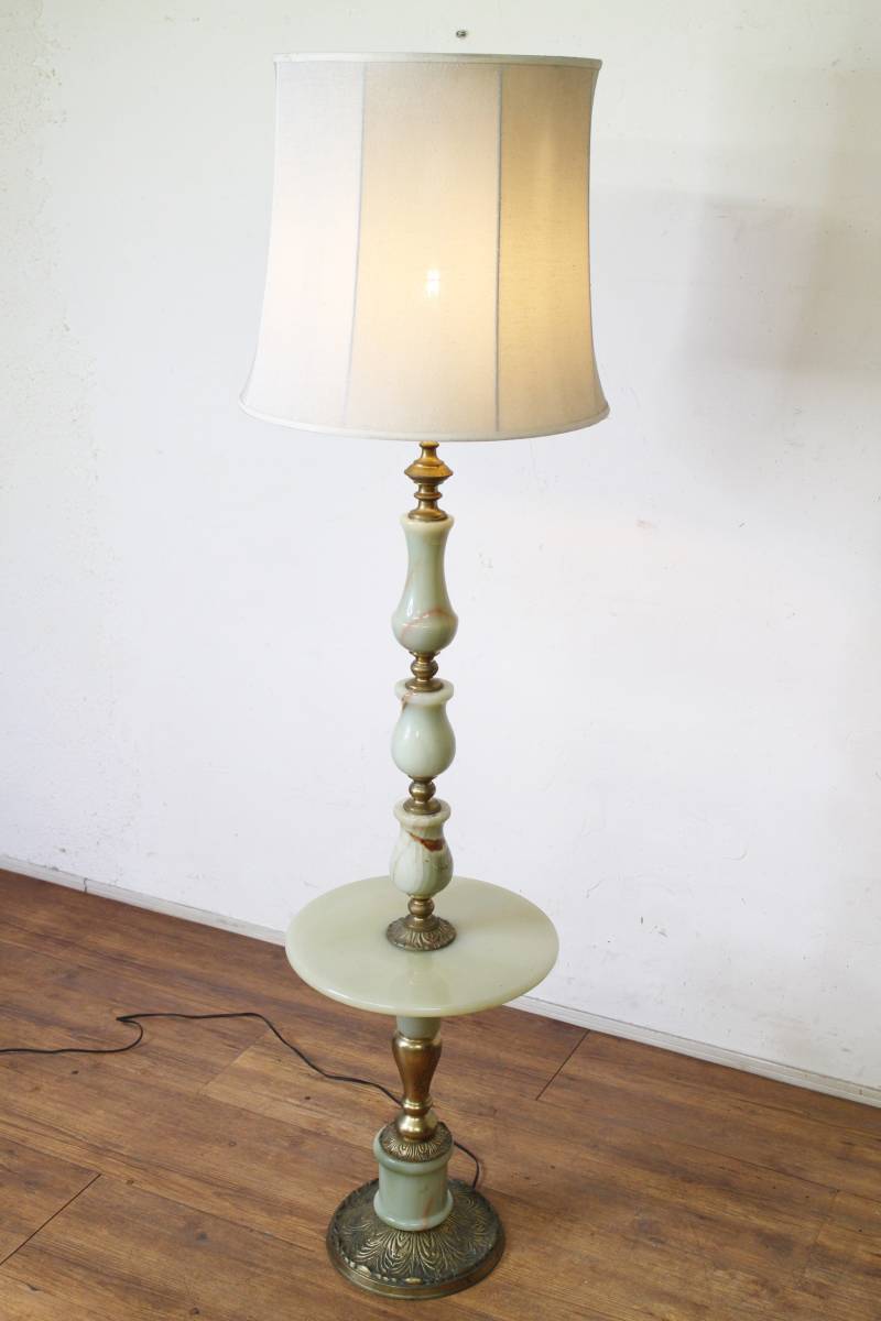 アンティーク イタリア製 オニキス 電気スタンドフロアスタンド