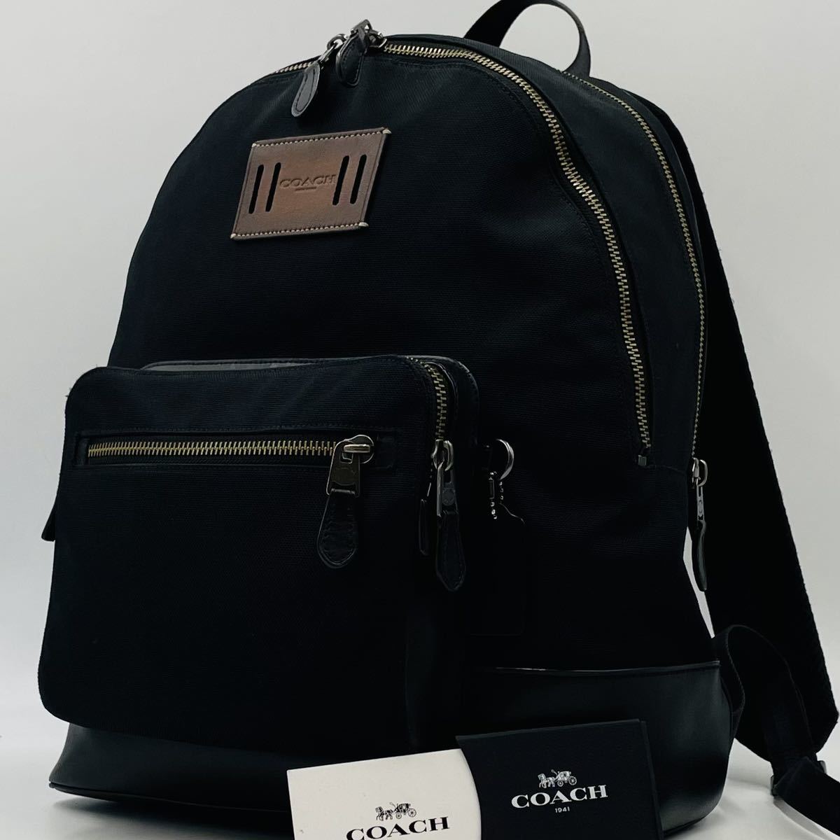 1円 ○未使用級○超希少 COACH コーチ リュック バックパック レザー 