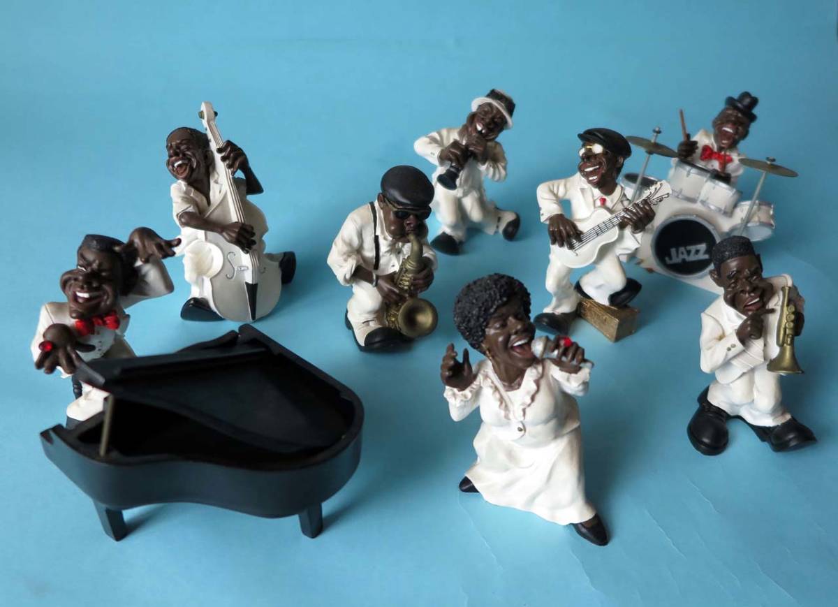 黒人ジャズバンドフィギュア ジャズバンドシリーズ 黒人人形2体