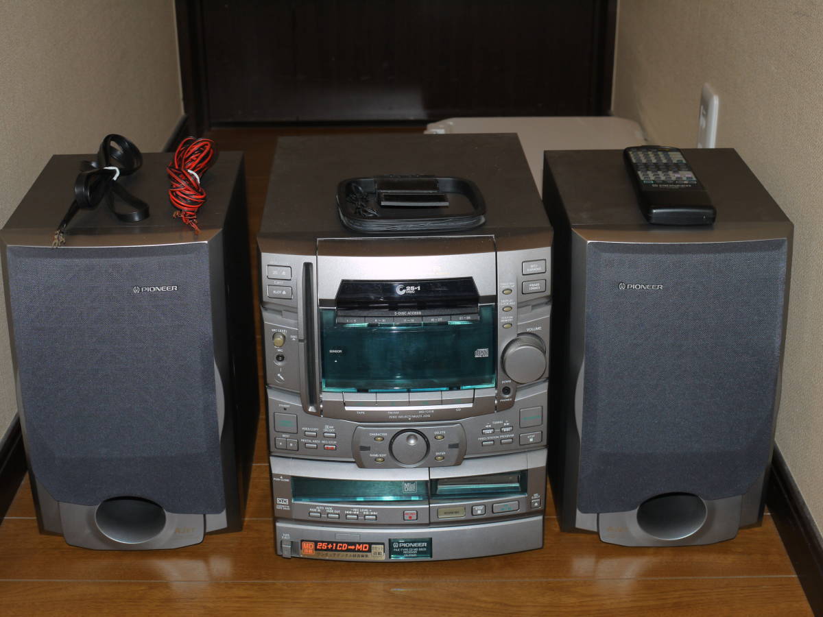 Pioneer XR-P5MD CD/MDコンポ スピーカー付 動作確認済み Pioneer XR