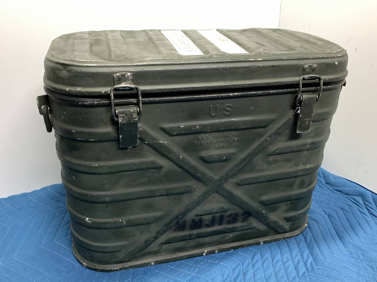 米軍 ミリタリー コンテナ 米軍 フード コンテナ 1984年 実物☆アルミ保冷温容器/軍用/ミリタリー
