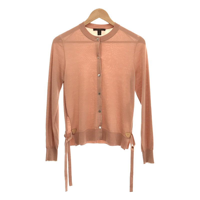 【美品】 Louis Vuitton / ルイヴィトン | カシミヤ シルク混紡 サイドリボン カーディガン | S | ピンク | レディース