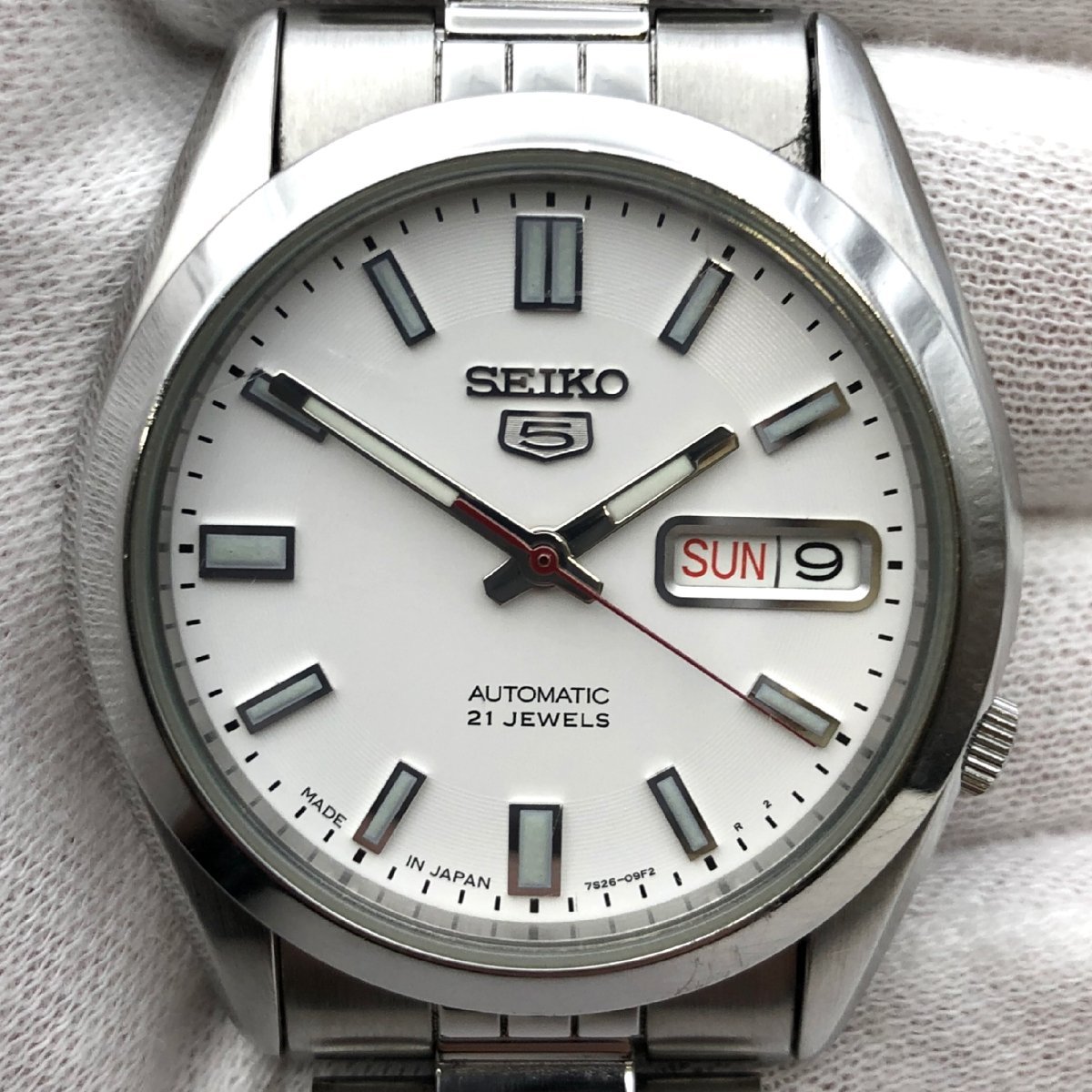1円～/SEIKO/セイコー/5/ファイブ/21石/7S26-03B0/デイデイト/白文字盤 