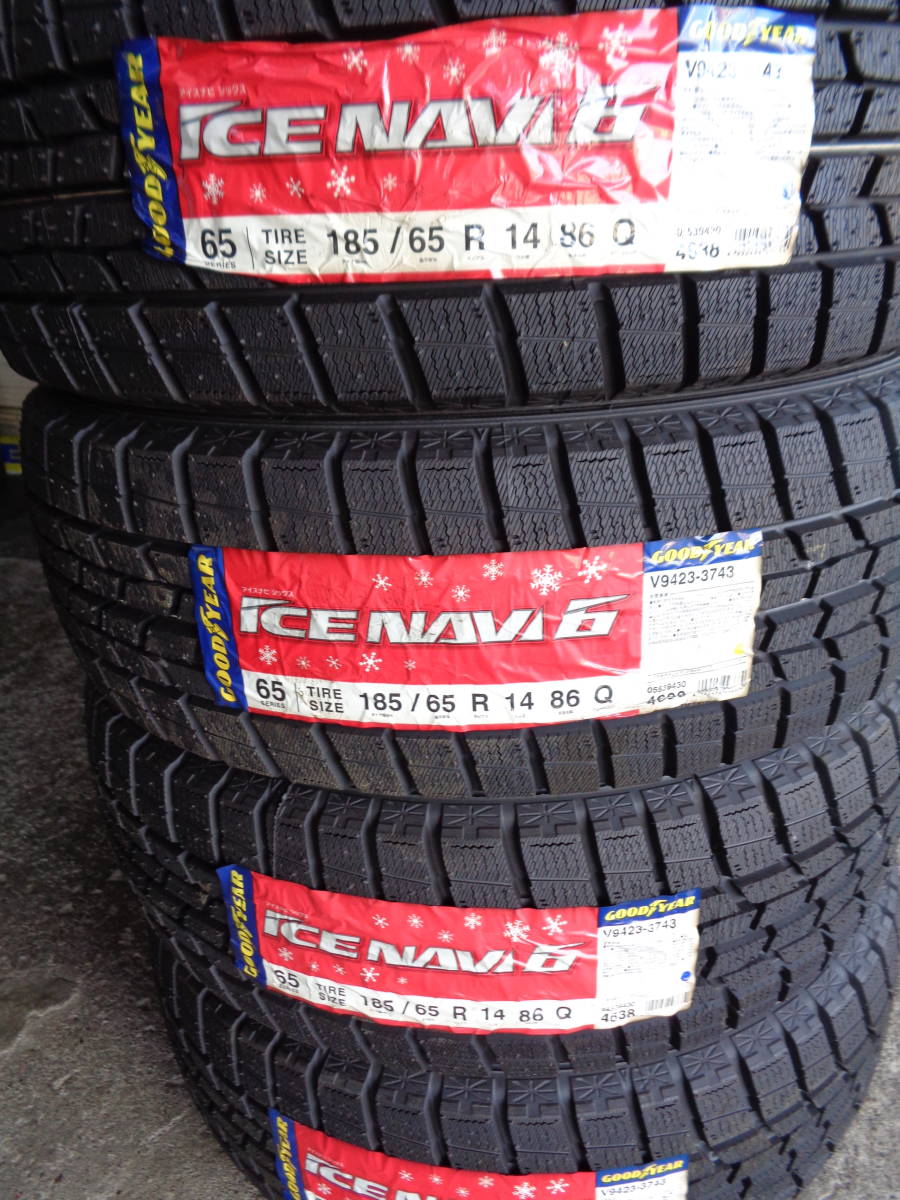 Ｄ706-3　未使用スタッドレス　グッドイヤーナビ6　日本製　185/65Ｒ14　年度落ち　4本　激安！早い者勝ち！