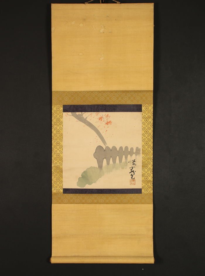 枯木鳴鵙図 仏像宮本武蔵 掛軸（原寸大複製） 宮本武蔵名品 区画図
