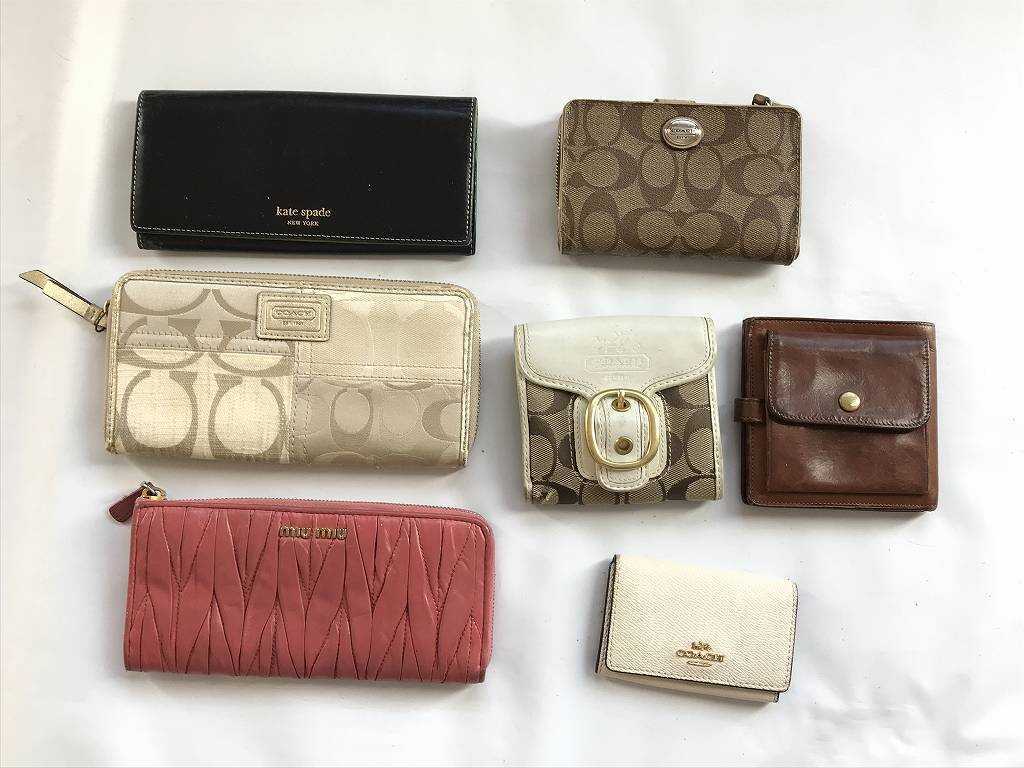 1円 難あり有 コーチ ケイトスペード ミュウミュウ 財布 大量セット  