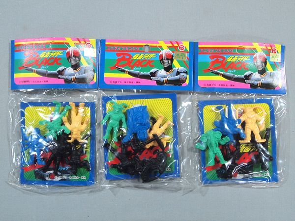 □未開封 当時物 丸越 仮面ライダー BLACK ブラック 消しゴム 3セット  