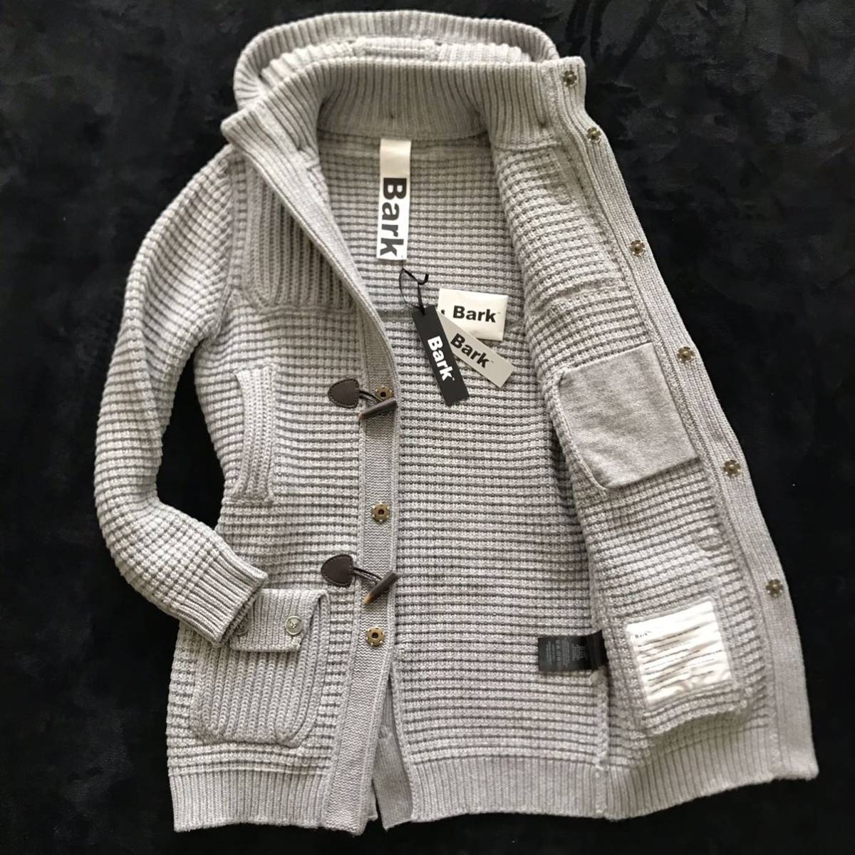 バーク 【MADE in ITALY】 Bark ニット ダッフル コート Mサイズ 肉厚
