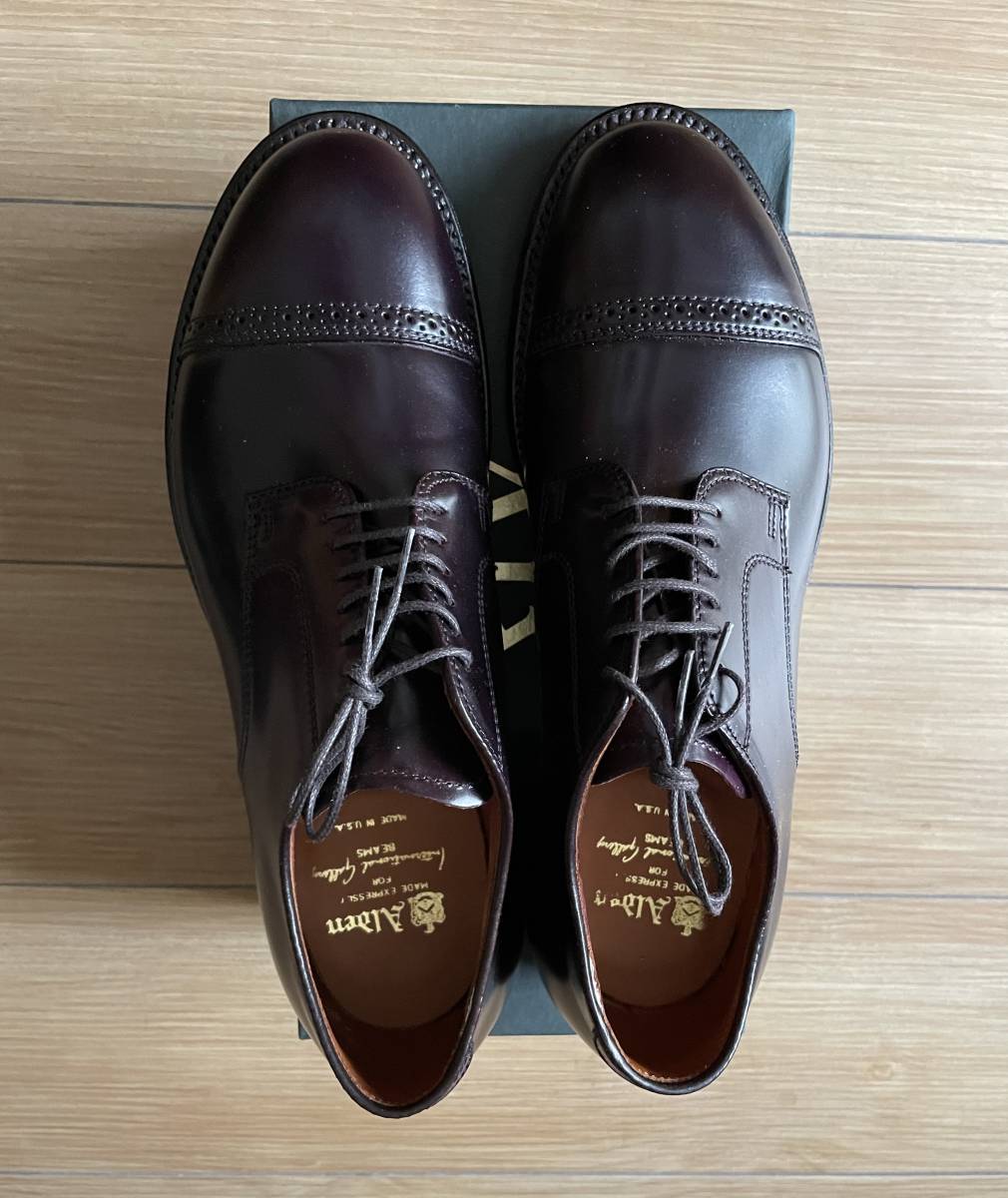 0 オールデン Alden キャップトゥ #8 8Dコードバン仕様&frasl;モディファイドラスト&frasl;56201 未使用オールデンAldenコードバン56201モディファイドラストビームス別注モデル サイズUS7.5㎝
