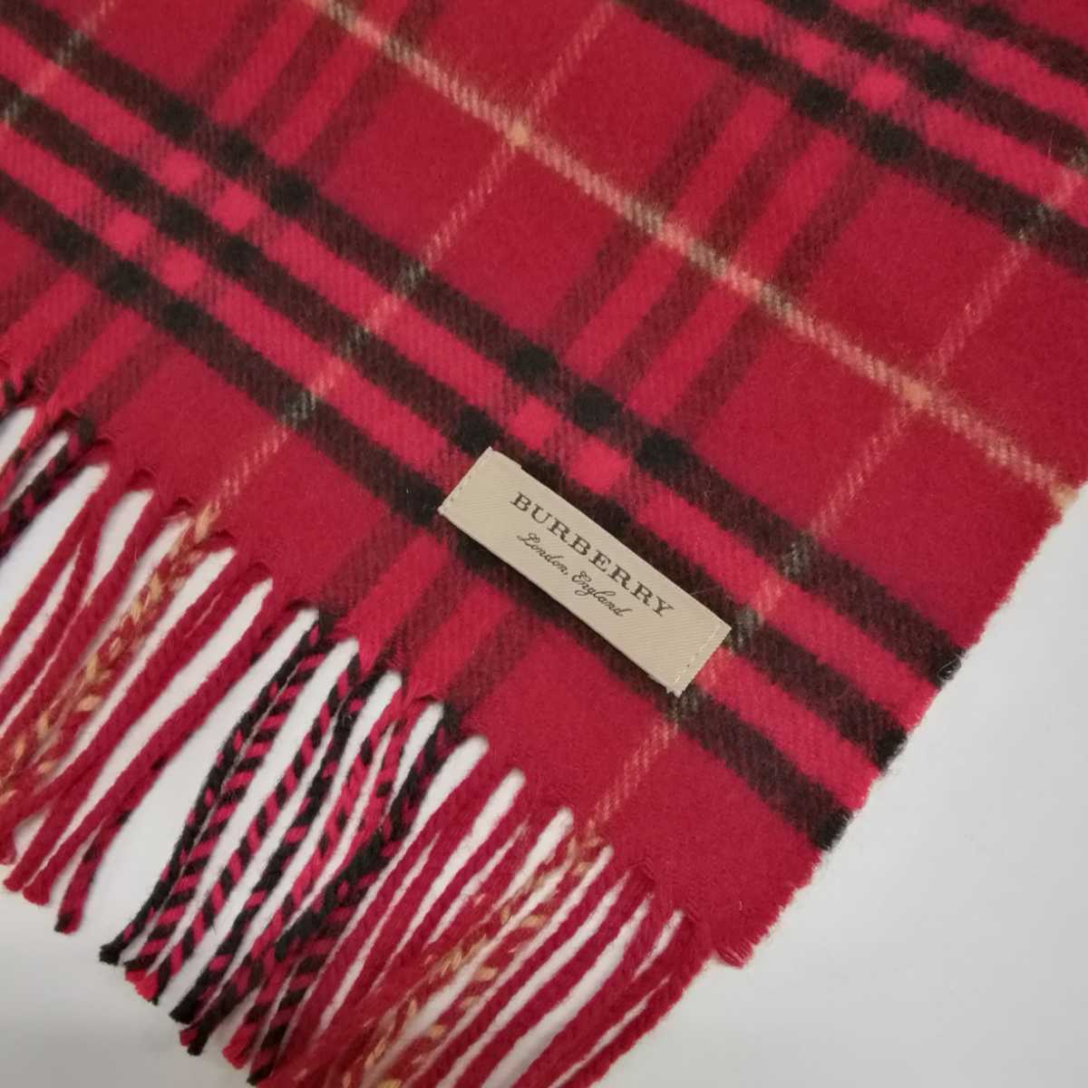 BURBERRY バーバリー マフラー ストール レッド系 ノバチェック柄